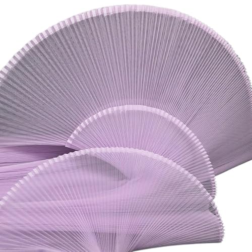 Steifer, plissierter Organza-Stoff for die Herstellung von DIY-Kleidern und Hintergrunddekorationen – Designer-Netzmaterial, 1 Meter(Light pueple) von YOPI