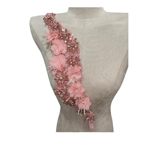 Sticken Tuch Patch DIY Patch Stereo Blume Dekoration Hut Handtasche Haar Zubehör(pink) von YOPI