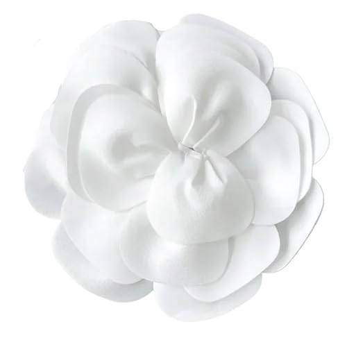 Übergroße Blumenbrosche for Damen – Vielseitige Stoffnadel for Brautkleider, Performance- und Tanzkostüme(Weiß) von YOPI