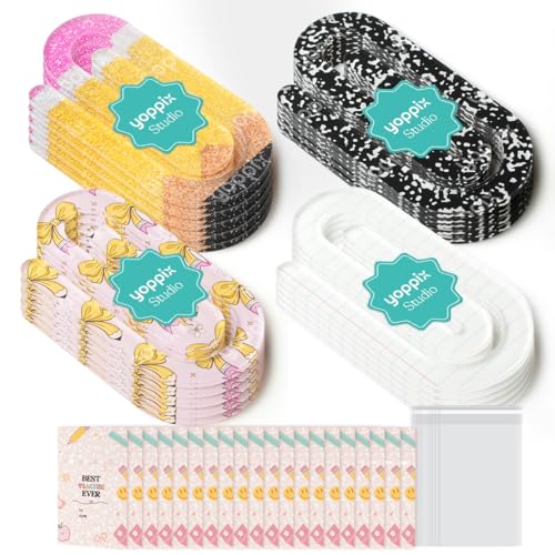 YOPPIX Jumbo-Büroklammern aus Acryl mit 20 exklusiven Rückkarten, niedliches Bleistift-Büroklammer-Design für Büro, Klassenzimmer, Lesezeichen, Geschenk, Buchliebhaber, Schulbedarf, 20 Stück YOPPIX Jumbo-Büroklammern aus Acryl mit 20 exklusiven Rückkarten, niedliches Bleistift-Büroklammer-Design für Büro, Klassenzimmer, Lesezeichen, Geschenk, Buchliebhaber, Schulbedarf, 20 Stück von YOPPIX