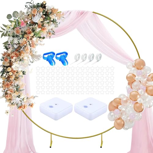 YORFULL Ballonbogen Ständer Set, 2M Runde Luftballon Ständer Hochzeitsbogen, Party Dekoration Ballonbogen Gestell, Hochzeit Ballongirlande Backdrop, Ggraduation Party Dekoration Luftballon Halter YORFULL Ballonbogen Ständer Set, 2M Runde Luftballon Ständer Hochzeitsbogen, Party Dekoration Ballonbogen Gestell, Hochzeit Ballongirlande Backdrop, Ggraduation Party Dekoration Luftballon Halter von YORFULL