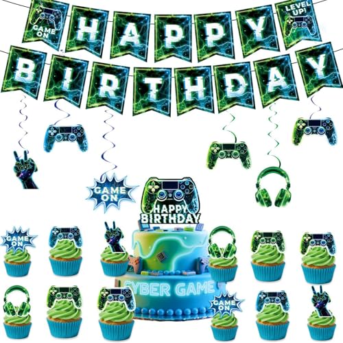 32 Stück Grüne Game Boy Thema , Kinder Game Boy Thema Set, Geburtstag 4 Stück Set, Geburtstag Party Supplies Jungen Mädchen Party Kuchen 32 Stück Grüne Game Boy Thema , Kinder Game Boy Thema Set, Geburtstag 4 Stück Set, Geburtstag Party Supplies Jungen Mädchen Party Kuchen von YORISMAL
