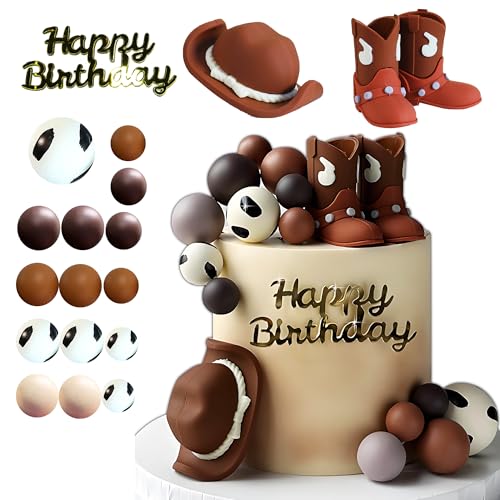 Cowboy Rodeo Kuchendekoration Cowboy Western Tortendekorationen Cowboyhut Geburtstagstorte Topper Cowboy Stiefel Kuchendekoration von YORISMAL