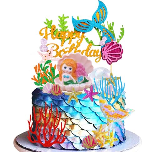 Meerjungfrau Kuchen Topper Muschel Unter dem Meer Schwanz Kuchen Topper Meerjungfrau Party Supplies Meerjungfrau Kuchen Topper Muschel Unter dem Meer Schwanz Kuchen Topper Meerjungfrau Party Supplies von YORISMAL