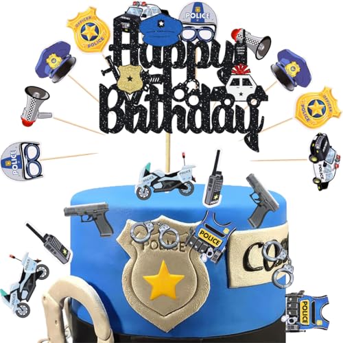 Polizei Tortendekorationen Polizei Geburtstag Dekorationen Geburtstagstorte Dekorationen Polizei Polizei Auto Tortendekorationen Baby Boy Kinder Geburtstag Party Dekorationen von YORISMAL