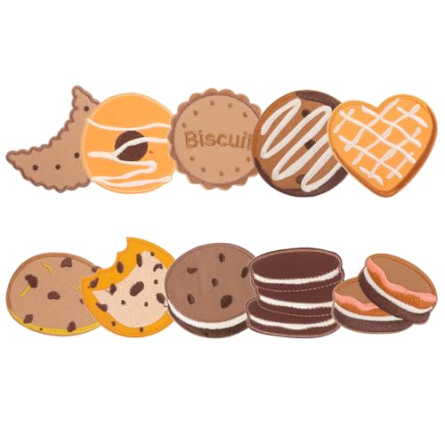 10 Stück Cartoon-keks-aufnäher: Zum Aufbügeln Und Aufnähen, Diy-applikation Für Jacken, Kleidung, Rucksäcke, Hüte, Dekorative Accessoires Für Feiertagspartys 10 Stück Cartoon-keks-aufnäher: Zum Aufbügeln Und Aufnähen, Diy-applikation Für Jacken, Kleidung, Rucksäcke, Hüte, Dekorative Accessoires Für Feiertagspartys von YOSADIER