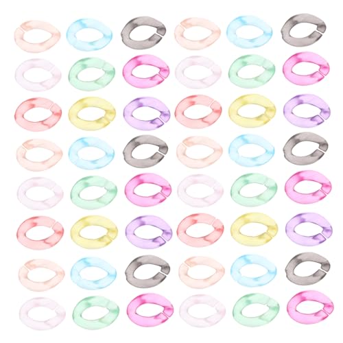 100Stücke Acryl Schmuckverbindungsringe Matte Farbige Kettenherstellungsstecker für DIY Ohrringe Schlüsselanhänger Handyketten Taschenketten Gemischte Farben 100Stücke Acryl Schmuckverbindungsringe Matte Farbige Kettenherstellungsstecker für DIY Ohrringe Schlüsselanhänger Handyketten Taschenketten Gemischte Farben von YOSADIER