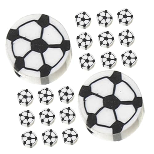 100Stücke Fußballperlen Weichem DIY Sportperlen für Armbänder und Lose Schmuckperlen für Bastelprojekte für Sportliebhaber und Geschenkideen von YOSADIER