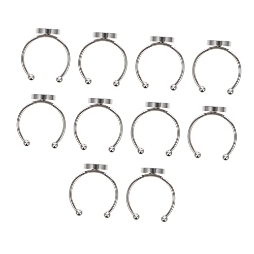 10Stücke DIY Ring Tray Einstellbare Ring Basis für Schmuckherstellung Leere Tabletts für Fingerringe Designs und 10Stücke DIY Ring Tray Einstellbare Ring Basis für Schmuckherstellung Leere Tabletts für Fingerringe Designs und von YOSADIER