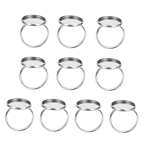 10Stücke Einstellbare Ringbasis DIY Fingerring Tabletts für Schmuckherstellung Innendurchmesser Langlebige Metallringe zur Individuellen Gestaltung 10Stücke Einstellbare Ringbasis DIY Fingerring Tabletts für Schmuckherstellung Innendurchmesser Langlebige Metallringe zur Individuellen Gestaltung von YOSADIER