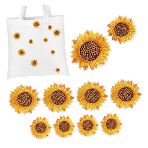 10Stücke Teiliges Sonnenblumen Aufnäher DIY Applikationen für Rucksack Kleidung Schuhe Dekoration und Reparatur von Stoffen Kleiner und Großer Patches 10Stücke Teiliges Sonnenblumen Aufnäher DIY Applikationen für Rucksack Kleidung Schuhe Dekoration und Reparatur von Stoffen Kleiner und Großer Patches von YOSADIER