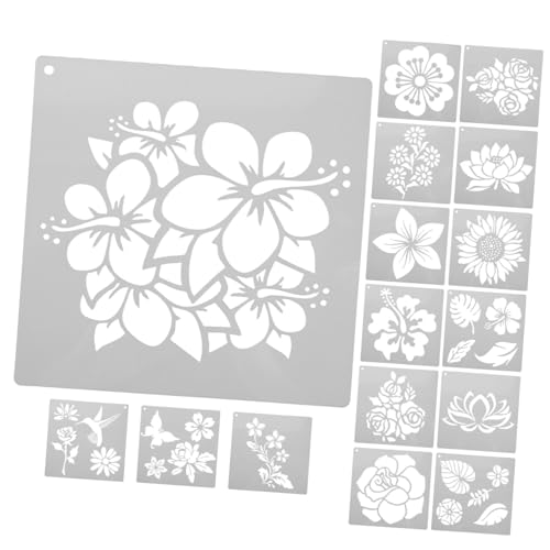 16Stücke Teiliges Pflanzen und Blumenschablonen für Malprojekte DIY Hohle Schablonen für Tropische Pflanzen für Wand und Bodenmalerei Kunsthandwerk 16Stücke Teiliges Pflanzen und Blumenschablonen für Malprojekte DIY Hohle Schablonen für Tropische Pflanzen für Wand und Bodenmalerei Kunsthandwerk von YOSADIER