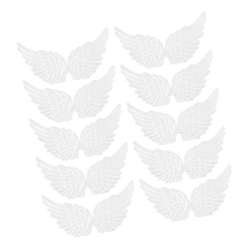 20Stücke DIY Engel Stoff Patches Weiße Applikationen für Kleidung Taschen und Handwerksprojekte Einzigartige Designs für Dekoration von YOSADIER