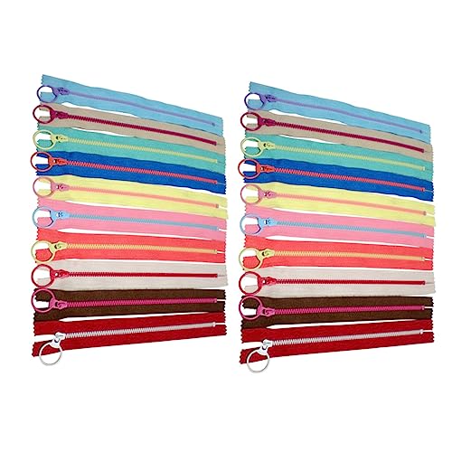 20Stücke Reißverschlüsse mit Metallringgriffen Kunstharz Reißverschluss für DIY Bekleidungszubehör für Taschen Geldbörsen und Handarbeiten von YOSADIER