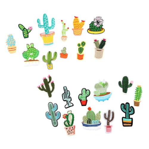 22Stücke Chic Teiliges Kaktus Stickerei Patch Aufbügelbare DIY Flicken für Kleidung Taschen und Hüte Designs für Anpassungen und Reparaturen Langlebig 22Stücke Chic Teiliges Kaktus Stickerei Patch Aufbügelbare DIY Flicken für Kleidung Taschen und Hüte Designs für Anpassungen und Reparaturen Langlebig von YOSADIER