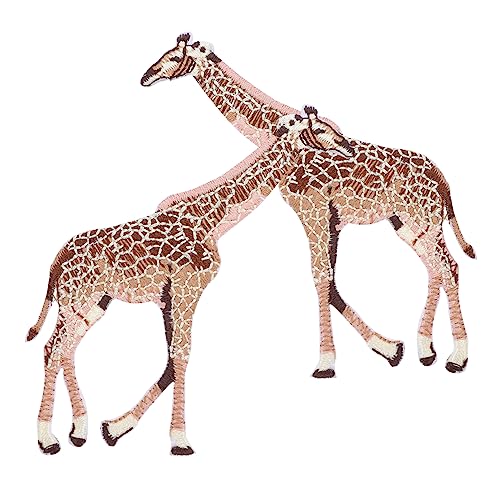 2Stücke Giraffe Stoff Aufnäher Bestickte Tier Applikationen zum Aufbügeln für Kleidung und Accessoires Hochwertige Flicken für Dekoration 2Stücke Giraffe Stoff Aufnäher Bestickte Tier Applikationen zum Aufbügeln für Kleidung und Accessoires Hochwertige Flicken für Dekoration von YOSADIER