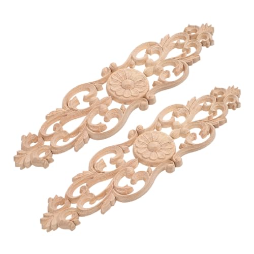 2Stücke Holzgeschnitzte Applikationen für Möbeldekore Vintage Onlays zur Wandverschönerung Unlackierte Holzornamente für DIY Projekte für Schrank 2Stücke Holzgeschnitzte Applikationen für Möbeldekore Vintage Onlays zur Wandverschönerung Unlackierte Holzornamente für DIY Projekte für Schrank von YOSADIER