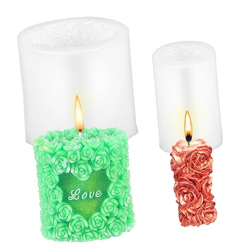 2Stücke Silikonformen für Rosenkerzen DIY Gießform für Duftende und Wiederverwendbar Langlebig für Hochzeiten und 2Stücke Silikonformen für Rosenkerzen DIY Gießform für Duftende und Wiederverwendbar Langlebig für Hochzeiten und von YOSADIER