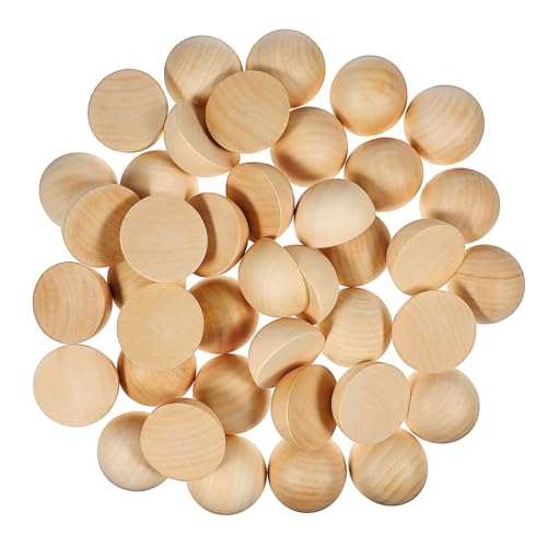 40Stücke Halbe Holzkugeln Unbehandelte Holzperlen für Bastelprojekte Glatte Oberfläche Vielseitige DIY Bastelkugeln für Dekoration und Kreativprojekte 40Stücke Halbe Holzkugeln Unbehandelte Holzperlen für Bastelprojekte Glatte Oberfläche Vielseitige DIY Bastelkugeln für Dekoration und Kreativprojekte von YOSADIER