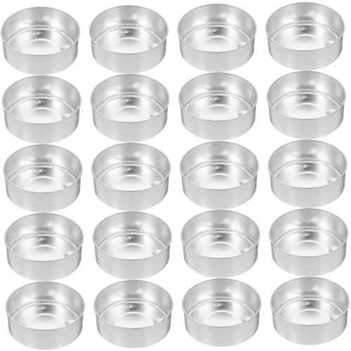 50Stücke Aluminium Teelichtbehälter für DIY Stabile und Metalldosen für Kerzenherstellung und Tischdekoration 50Stücke Aluminium Teelichtbehälter für DIY Stabile und Metalldosen für Kerzenherstellung und Tischdekoration von YOSADIER