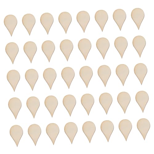 50Stücke Holz DIY Chips Wassertropfenform Umweltfreundliche Handgefertigte Dekorationen für Bastelprojekte und Gestaltung 50Stücke Holz DIY Chips Wassertropfenform Umweltfreundliche Handgefertigte Dekorationen für Bastelprojekte und Gestaltung von YOSADIER