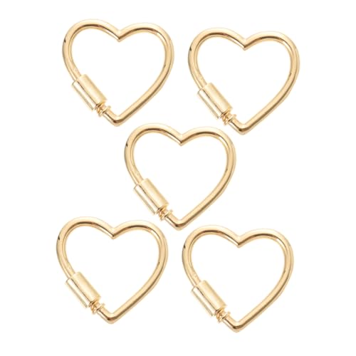 5Stücke Halskettenverschluss Herzverstärker für DIY Armbänder für Schmuckherstellung und Bastelprojekte Goldene Farbe 5Stücke Halskettenverschluss Herzverstärker für DIY Armbänder für Schmuckherstellung und Bastelprojekte Goldene Farbe von YOSADIER