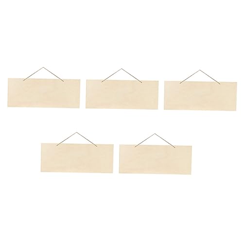 5Stücke Unfertige Hölzerne Schilder zum Basteln Leere Holzplatten für DIY Projekte für Hochzeiten Bars Cafés und Feste mit Seil zum Aufhängen von YOSADIER