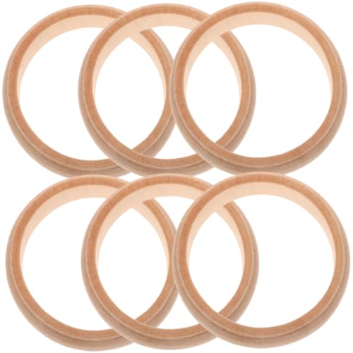 6Stücke Unbehandelte Holzarmbänder für DIY Projekte Runde Naturholzringe zum Basteln für Komfortabel und Leicht zu Gestalten 6Stücke Unbehandelte Holzarmbänder für DIY Projekte Runde Naturholzringe zum Basteln für Komfortabel und Leicht zu Gestalten von YOSADIER