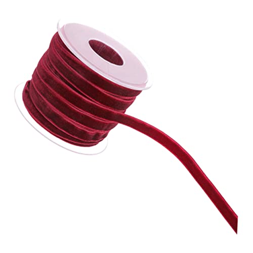 YOSADIER 1 Rolle 20 Geschenkverpackungsband Samtband Satinband dünn Wickelband einzel Schleife Dekoration rotes Band geschenkband seidenband stoffband weihnachten Kragenband eheringe von YOSADIER