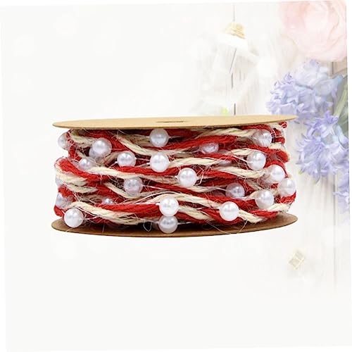 YOSADIER 1 Rolle Geschenkbänder anhänger spriegel pendant verpackung hohzeitdeko wedding decoration Rot wickeln Band zum Verpacken Dekoration geschenkband Hochzeitsband Hanfbänder von YOSADIER