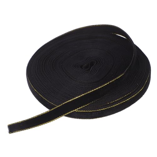 YOSADIER 1 Rolle Samtgewebe Diy Crafting Ribbon Schleifen-bastelband Bastalbänder Dekoratives Bastelband Band Zum Basteln Geschenkband Aus Samt Elegantes Bastelsband Haarbogenband Black von YOSADIER