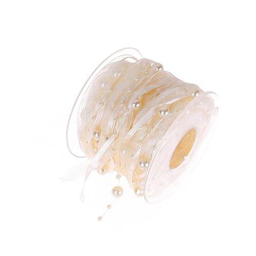 YOSADIER 1 Rolle dekoratives Perlenband einladen Geburtstagsdekorationen Band für Blumen Blumen- Party seidenband ribbon dekoweihnachten Geschenkband Blumenstraußbänder für Paket Beige YOSADIER 1 Rolle dekoratives Perlenband einladen Geburtstagsdekorationen Band für Blumen Blumen- Party seidenband ribbon dekoweihnachten Geschenkband Blumenstraußbänder für Paket Beige von YOSADIER