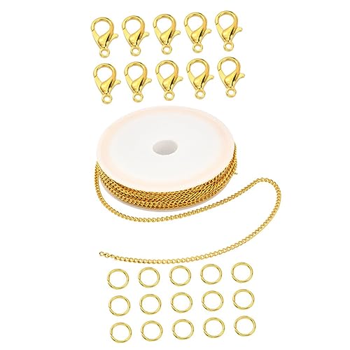 YOSADIER 1 Satz Diy Schmuckherstellung mit Kettenverschlüssen Sprungringen und Verzierten Ketten für Armbänder Bastelmaterialien für Schmuckprojekte YOSADIER 1 Satz Diy Schmuckherstellung mit Kettenverschlüssen Sprungringen und Verzierten Ketten für Armbänder Bastelmaterialien für Schmuckprojekte von YOSADIER