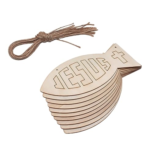 YOSADIER 1 Satz Hohler Fischanhänger Ornament Zubehör Küsten Sprechen Schlüsselanhänger Für Die Wand Nautische Wand Hängend Klein Das Etikett Bastelset Wandbehang Anhänger Holz von YOSADIER