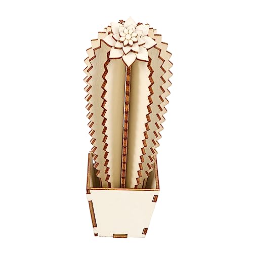 YOSADIER 1 Satz Kaktusfeigendekoration Tischplatte Kakteen Kaktus Figur Party living room decoration inneneinrichtung künstliche pflanzen puzzlekleber Künstlicher Kaktus Tischkaktus hölzern von YOSADIER