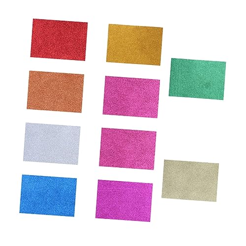 YOSADIER 10 Blatt Glitzerkarton Glitzerpapier Scrapbooking -Vorräte Dekoration Sammelalbum liefert Zubehör für die Kartenherstellung Pads funkeln Klapppapier farbiges Papier Zufällige Farbe von YOSADIER