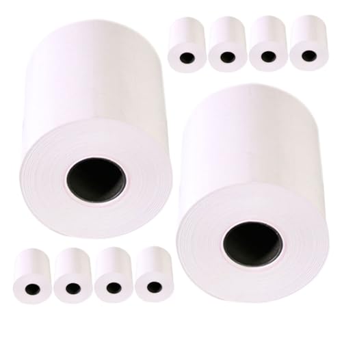 YOSADIER 10 Rollen Kassiererdruckpapier Quittungspapier Thermisch Quittungspapier Kopieren Praktisches Druckerpapier Thermodruckerbeleg Bedrucken Von Thermopapier Thermodruckpapier Weiß von YOSADIER