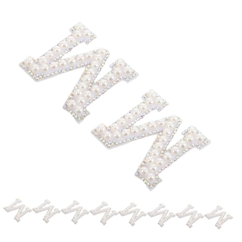 YOSADIER 10 Stück Aufbügelbare Dekorative Buchstabenapplikationen für Kleidung Hüte und Taschen Funkelnde Selbstklebende Stoffbuchstaben für Diy Bastelbedarf von YOSADIER