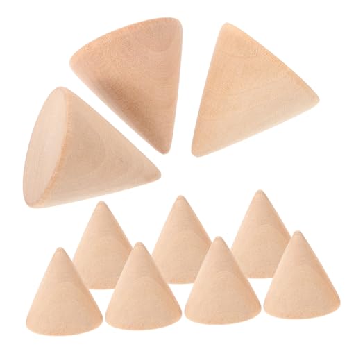 YOSADIER 10 Stück DIY Holzkegel Unbemalte Kegelformen für Schmuckdisplay und Bastelprojekte für Ringe Dekoration und Kreative DIY Ideen YOSADIER 10 Stück DIY Holzkegel Unbemalte Kegelformen für Schmuckdisplay und Bastelprojekte für Ringe Dekoration und Kreative DIY Ideen von YOSADIER
