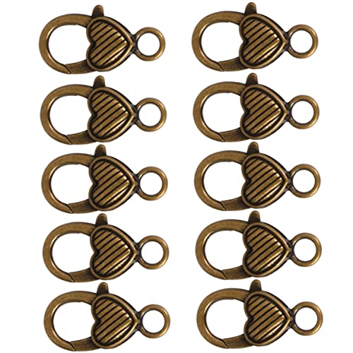 YOSADIER 10 Stück Herzförmige Drachenzahnverschluss Antik Schmuck Zubehör für Taschen Armbänder und Hochwertige Diy Bastelteile Sicherer YOSADIER 10 Stück Herzförmige Drachenzahnverschluss Antik Schmuck Zubehör für Taschen Armbänder und Hochwertige Diy Bastelteile Sicherer von YOSADIER