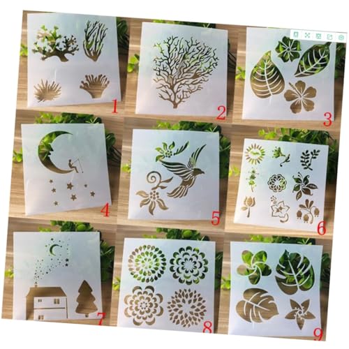 YOSADIER 10 Stück Teiliges Diy Malschablonen Flexiblem Pet für Wiederverwendbare und Waschbare Vorlagen für Wandgestaltung Bastelprojekte und Weihnachtsdeko YOSADIER 10 Stück Teiliges Diy Malschablonen Flexiblem Pet für Wiederverwendbare und Waschbare Vorlagen für Wandgestaltung Bastelprojekte und Weihnachtsdeko von YOSADIER