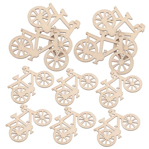 YOSADIER 10 Stück Teiliges Holz Fahrradformen Unbehandelte Holzslices für DIY Dekoration und Bastelprojekte für Kreative Kunstprojekte von YOSADIER
