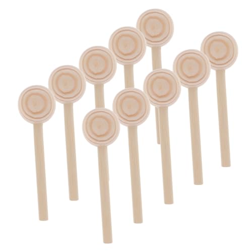 YOSADIER 10 Stück Teiliges Holzperlenstäbe aus Kiefer Rundstab für DIY Bastelprojekte Natürliche Holzstäbchen für Kreative Dekoration und Handgemachte Wohnaccessoires von YOSADIER