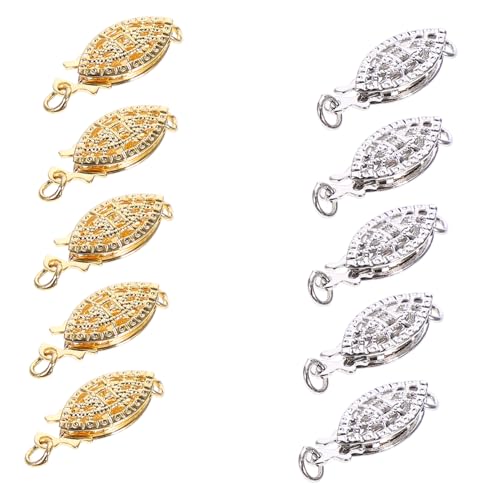 YOSADIER 10 Stück Teiliges Ovaler Fischhakenverschluss Stilvoller DIY Craft Connector für Halsketten Armbänder Praktische und Vielseitige Schmuckzubehör für Handarbeit von YOSADIER
