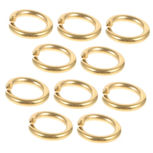 YOSADIER 10 Stück Teiliges Schmuck Verbindungsringe aus Stabilem Messing Offene Biegeringe für DIY Schmuckherstellung Robust und Langlebig Geeignet für Lederarmbänder und Bastelarbeiten von YOSADIER