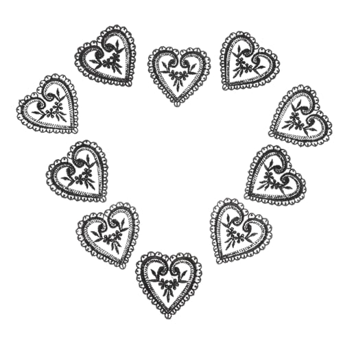 YOSADIER 10 Stück Teiliges Schwarze Herz Spitzen Aufnäher zum Aufnähen und Aufbügeln Bestickte DIY Stoffflicken für Kleidung Schuhe Hüte zum Reparieren und Dekorieren von Textilien YOSADIER 10 Stück Teiliges Schwarze Herz Spitzen Aufnäher zum Aufnähen und Aufbügeln Bestickte DIY Stoffflicken für Kleidung Schuhe Hüte zum Reparieren und Dekorieren von Textilien von YOSADIER