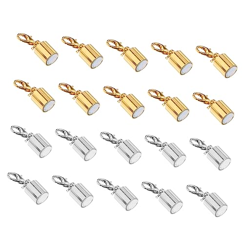 YOSADIER 10 Stück magnetischer Halskettenverschluss armband zubehör schmuckherstellung Schmuck DIY armschlinge stilvolle Fußkettchenverschlüsse Schmuck-Anpassungsverschlüsse Metall Silver von YOSADIER