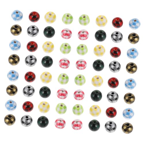 YOSADIER 100 Stück Bunte Holzperlen und Glatte Bastelperlen für Schmuckherstellung DIY Armbänder Halsketten Spacer Zwischenperlen für Handwerk Dekoration von YOSADIER