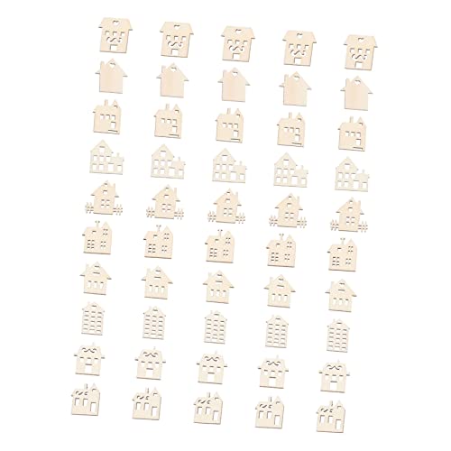 YOSADIER 100 Stück Holzscheiben für DIY Bastelprojekte Ungemalte Holzplättchen für Kreative zum Bemalen Dekorieren und Gestalten von Häusern von YOSADIER