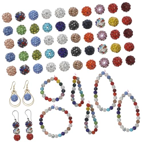 YOSADIER 100 Stück Rhinestone Perlen Weichem Glitzernde Schmuckperlen zum Auffädeln Farben für Diy Armbänder Ohrringe von YOSADIER